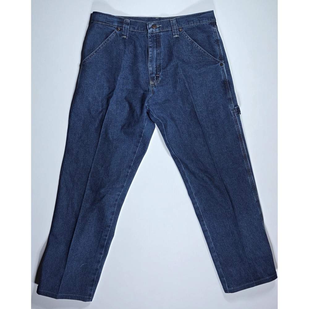 Wrangler Men's Carpenter Jeans Dark Wash Denim Utility Pants 32x30
